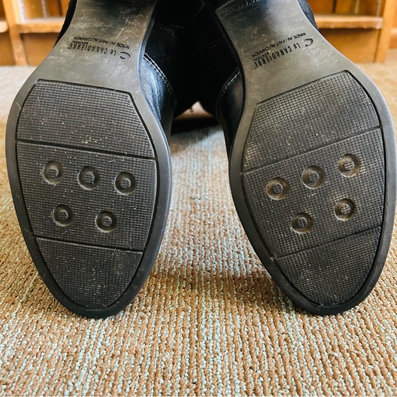 La Canadienne Black Suede Passion Equestrian Knee High Waterproof Boots, size 8M - Picture 12 of 12